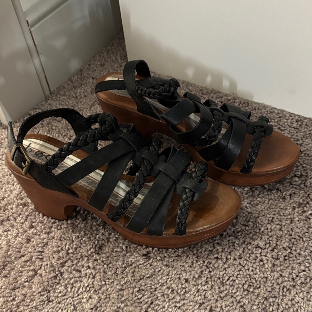 Born Black and Brown Strappy Sandals